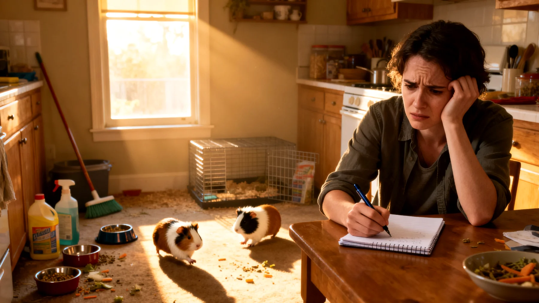 Meerschweinchen-Besitzer haben Schwierigkeiten, eine strukturierte und artgerechte tägliche Routine für ihre Jungtiere zu etablieren, die alle wichtigen Aspekte wie Fütterungszeiten, Auslaufphasen, Reinigungsrituale und soziale Interaktion berücksichtigt"