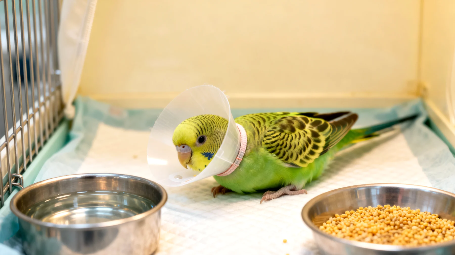 Wellensittiche werden in der Regel nicht kastriert, da dieser Eingriff bei Ziervögeln medizinisch nicht üblich und nicht notwendig ist. Das relevante Problem im Bereich Gesundheit und Pflege von Wellensittichen betrifft stattdessen allgemeine postoperative Versorgung nach veterinärmedizinischen Eingriffen wie Tumorentfernungen oder Notfalloperationen."